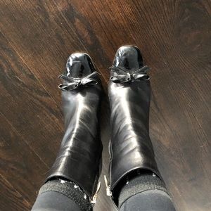 Leather bow Kate Spade booties